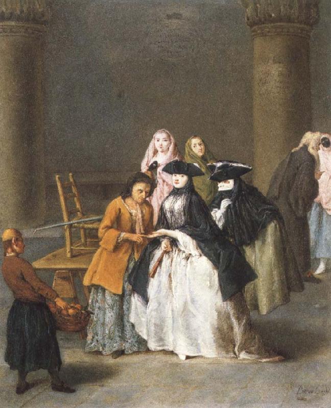 Pietro Longhi A Fortune Teller at Venice oil painting image